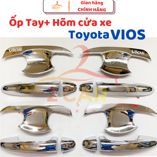 Ốp tay nắm, hõm cửa xe Toyota Vios 2003- 2019- 2021, 2022, 2023,2024, 2025  Nhựa ABS mạ crom cao cấp
