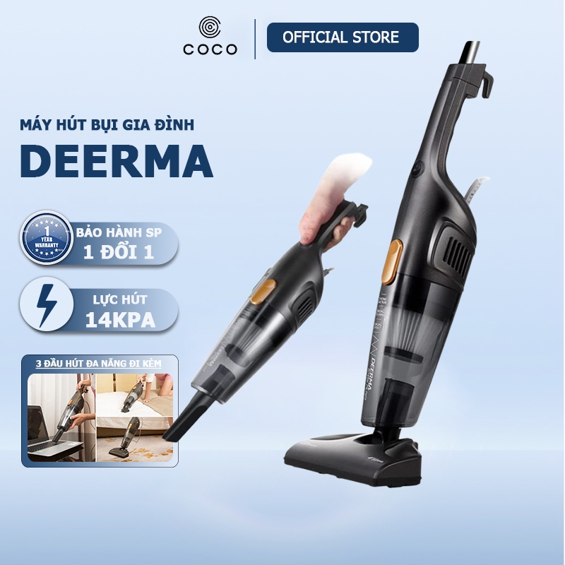 เครื่องดูดฝุ่นมือถือ Deerma DX115C - เครื่องดูดฝุ่นในครัวเรือน 3IN1 อเนกประสงค์สะดวก [14000Pa,60W] ด