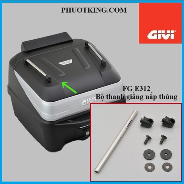 Givi Steel Bar FG E132 ติดตั้ง givi B32N, B33NM กล่อง givi ของแท้