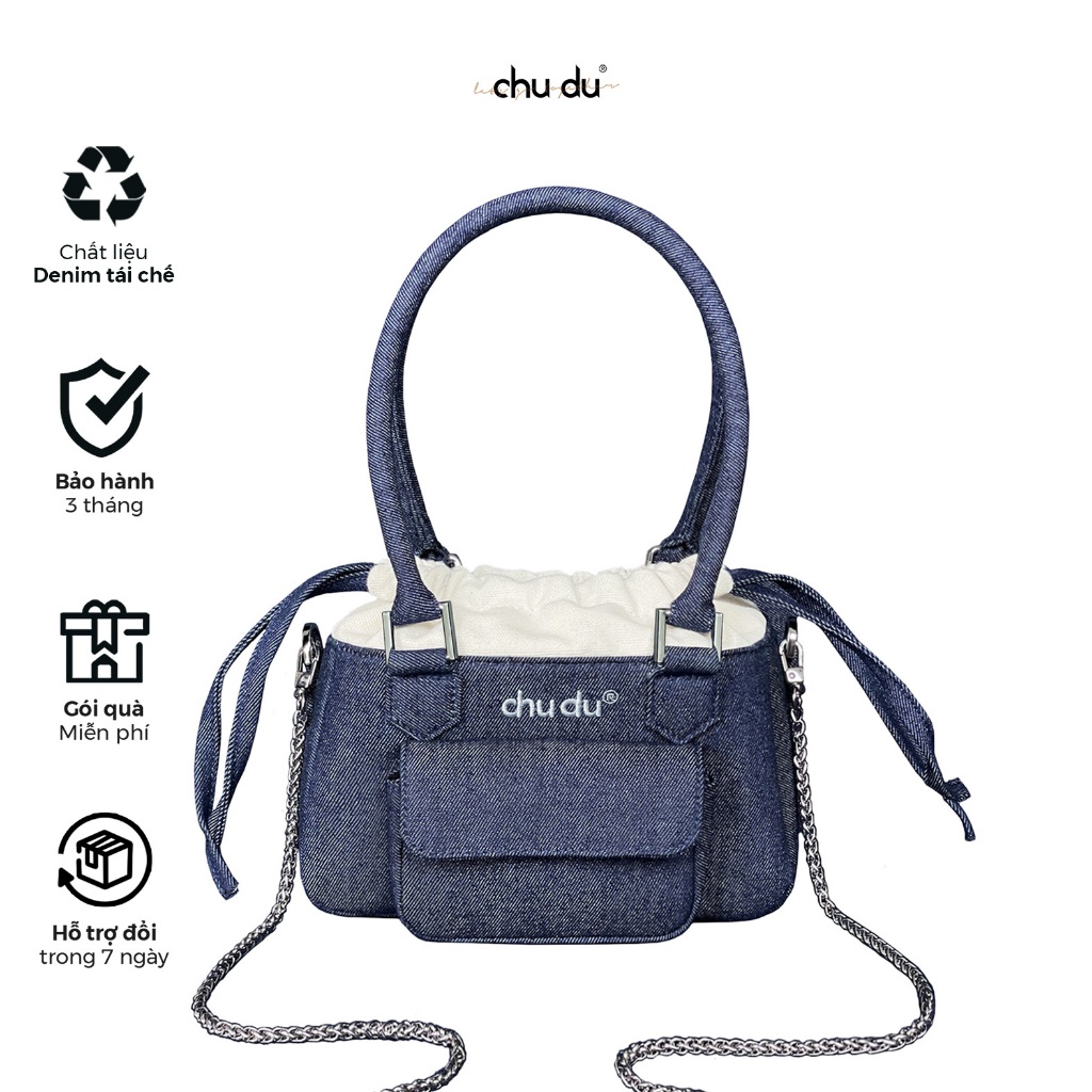 Recycled Flight Denim Bag Fashion Womens Travel - Medium