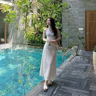 (OLDSCHOOL PHOTO) กระโปรง LINEN ยาว 88 ซม. มีซับใน