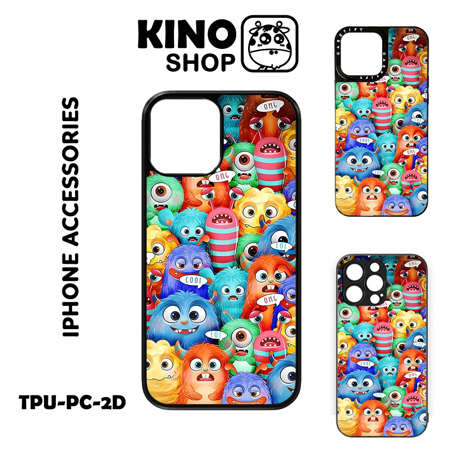 KINOSHOP เคสไอโฟน [OD 261] การพิมพ์ถ่ายเทความร้อนบนกระจกอลูมิเนียมซิลิคอน TPU ด้านหลังเหลืองสําหรับ 