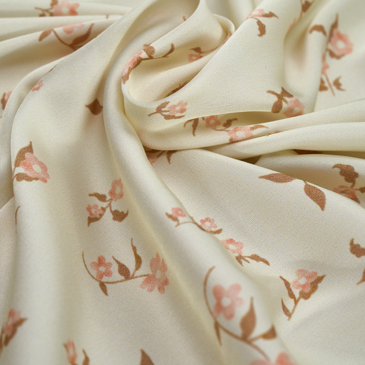 ผ้าไทยต้วน Ao Dai - ผ้าพิมพ์ลายดอกไม้ 1m5 x 2m ASBR198EMA