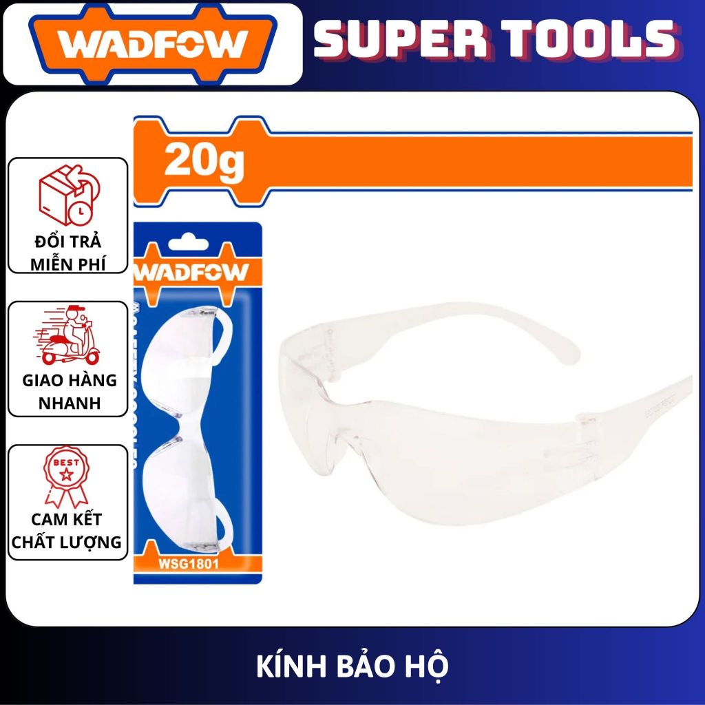 WADFOW แว่นตานิรภัย 20g WSG1801