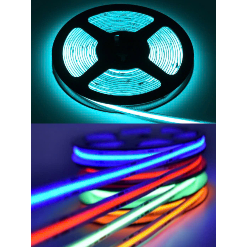 ม้วน LED COB สว่างเป็นพิเศษ 12v 5 ม., สติ๊กเกอร์ LED COB