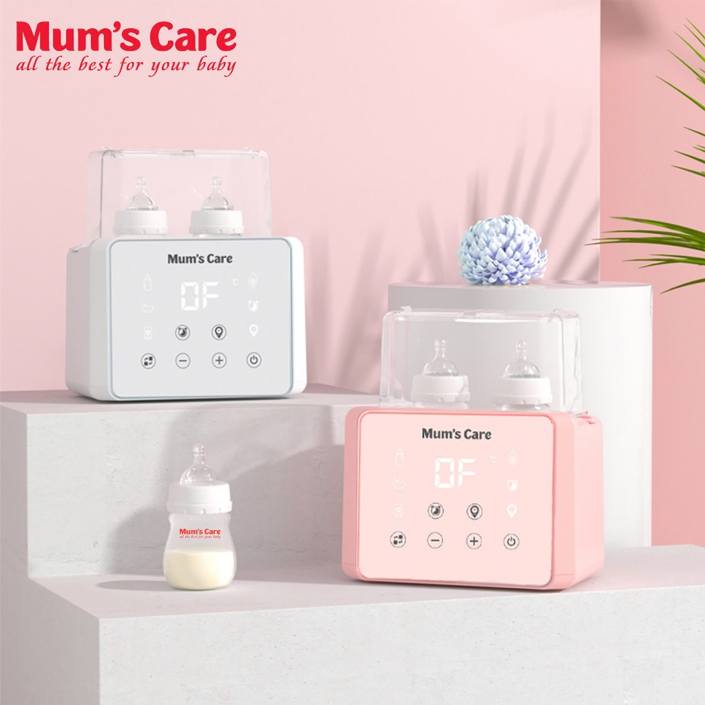 Mums Care Smarlov เครื่องอุ่นนมคู่, เครื่องนึ่งขวดนม, ละลายน้ําแข็งนมและอุ่นอาหารมัลติฟังก์ชั่น Uni 
