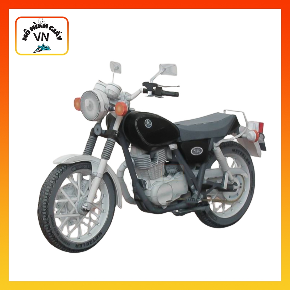 Yamaha SR400 Motor Vehicle Assembly Paper Model - MohinhgiayVN