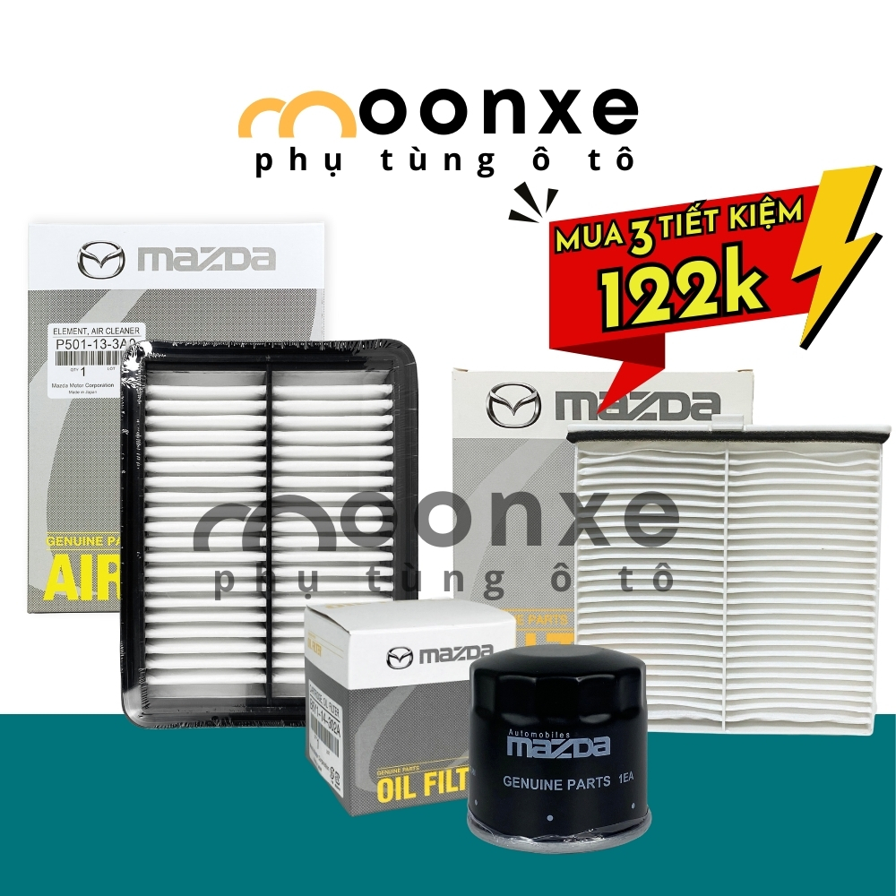 คอมโบไส้กรอง 3 ชิ้น สําหรับ มาสด้า 2 (2015-2021) พี ไส้กรองอากาศเครื่องยนต์501133A0 + กรองแอร์ DB9L6