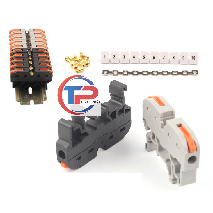 [GOOD TYPE] ข้อต่อสวมเร็ว PCT-211 ความจุโหลด 32A, UK2.5 PCT-211 ติดตั้งบนรางตู้ไฟฟ้า