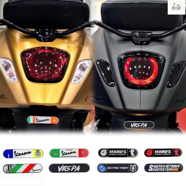 สะท้อนแสง Maru Vespa Italian Flag รุ่นสําหรับ Vespa Piaggio Lines