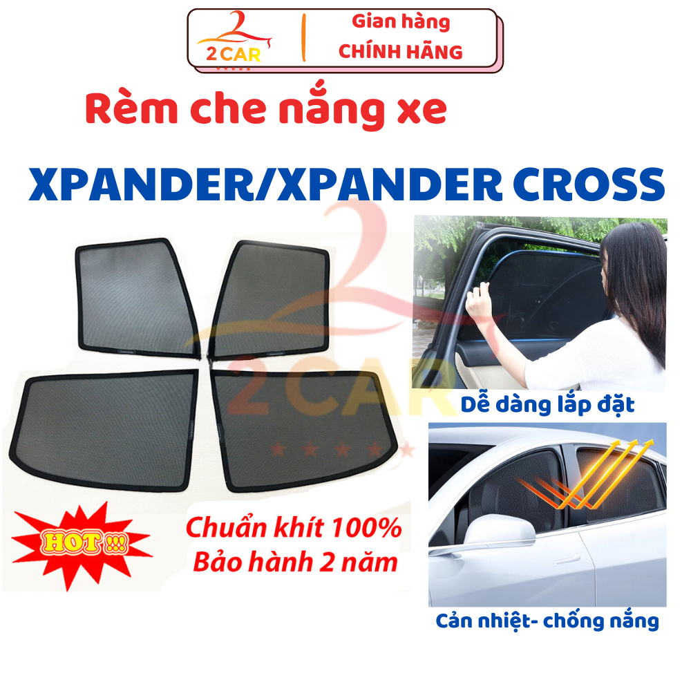 ม่านบังแดดรถยนต์ Mitsubishi Xpander / Xpander cross 2018- 2019- 2020- 2021-2023-2024 พร้อมแม่เหล็กดู