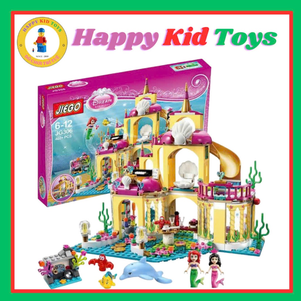 Dream Princess Jigo JG306 ของเล่นประกอบเด็กผู้หญิง - Happykidtoys Mermaid Castle Puzzle - 402 ชิ้น