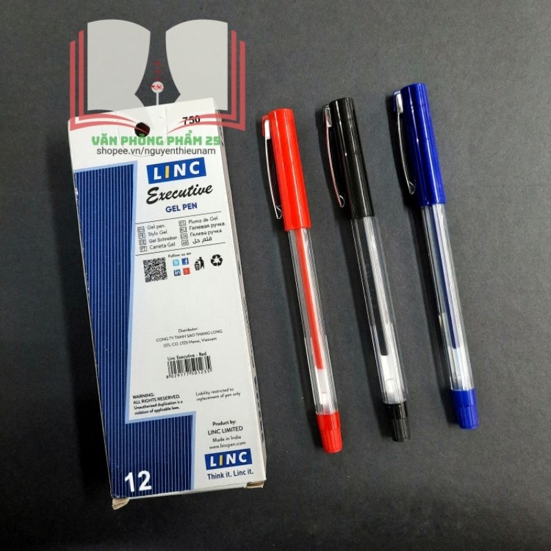 {กล่อง 12 ชิ้น} ปากกาลูกลื่น LiNC Executive - linc Executive