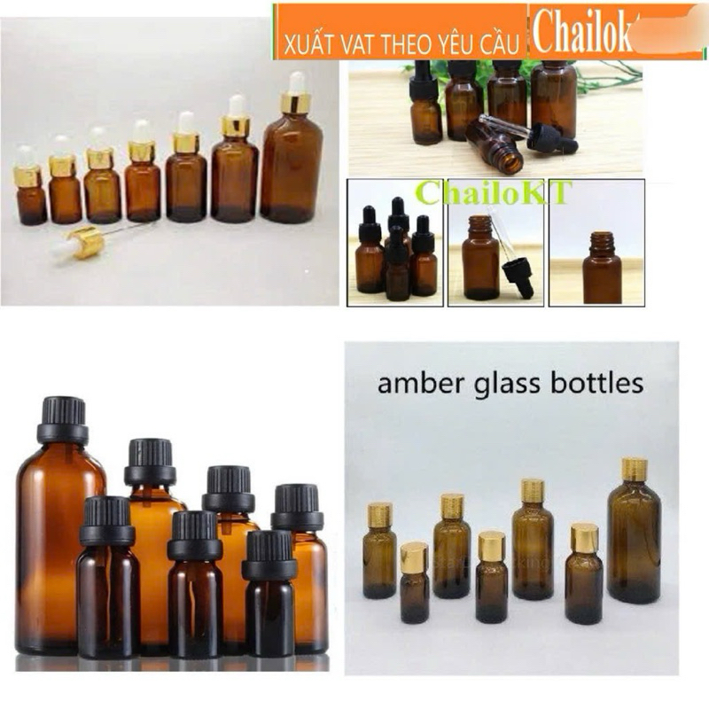 ขวดแก้ว (SET 10SP) 5ml 10ml 15ml 20ml ขวดเซรั่ม ขวดเครื่องสําอาง (ขวดรีฟิล)