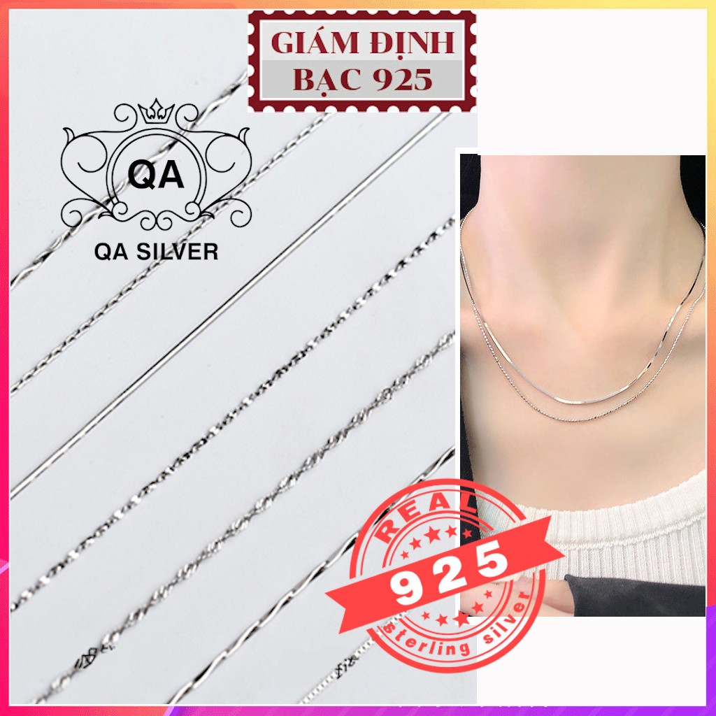 Smooth 925 SILVER Necklace minimalist faceless Necklace สําหรับผู้ชายและผู้หญิง S925 BASIC QA SILVER