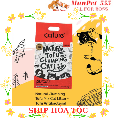 Cature Soy Cat Cat Cat 2.8กก. และ Purcats 5 in 1 แพ็ค 2.5กก. 7 ลิตร