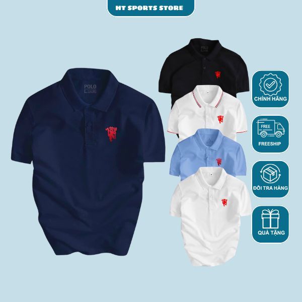 เสื้อโปโล Mu Red Devid ผู้ชาย หรูหรา เสื้อโปโลผู้ชายสปอร์ตหรูหรา - HT Sports Store