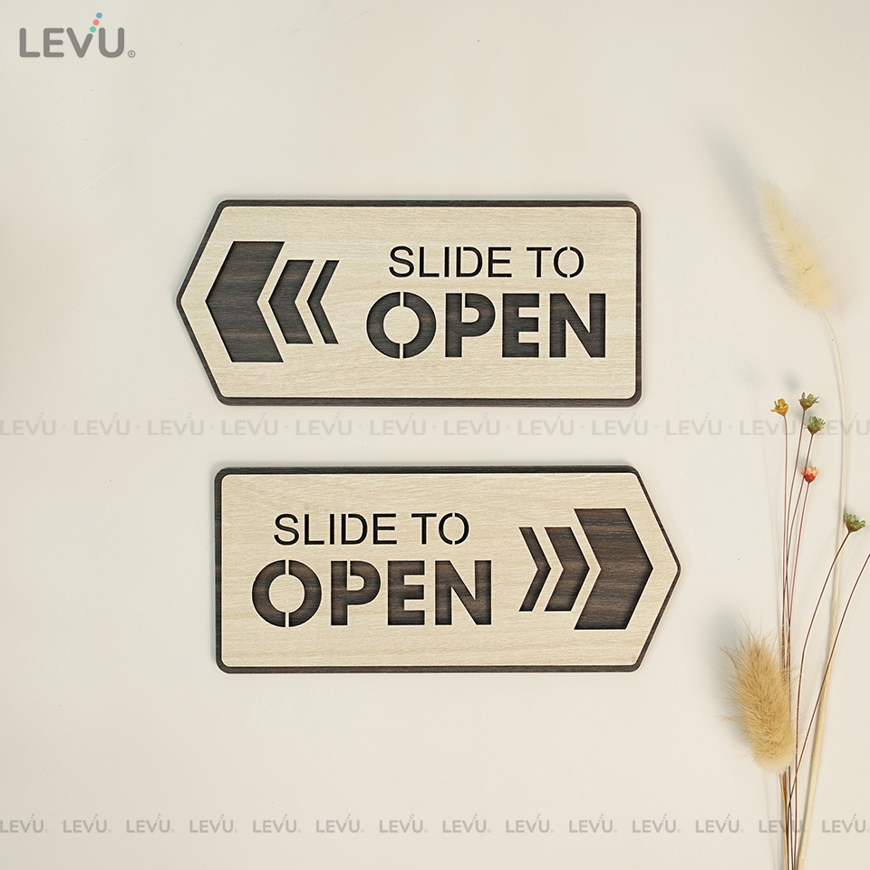 เลื่อนเปิดกระดานไม้ LEVU LVD-TP14 คําแนะนํากาวประตูตกแต่งสําหรับใช้ประตูบานเลื่อน 8x18 ซม.