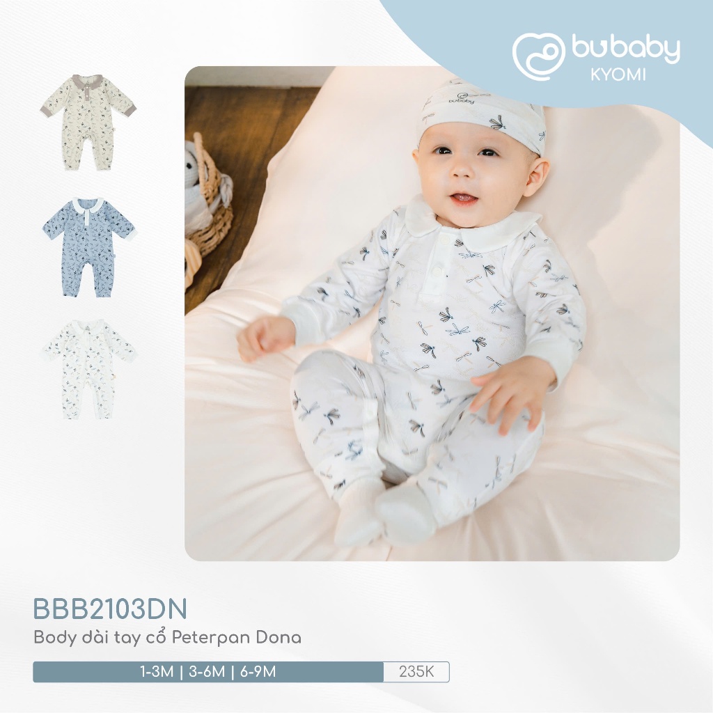 BU Infant Baby - ชุดบอดี้สูทแขนยาว Peterpan Dona BBB2103DN - เสื้อผ้า BU ของแท้