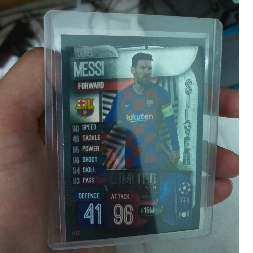 Topps Match Attax 19/20 Messi Silver Limited Edition Football Card (Lionel Messi - M10) - Barca