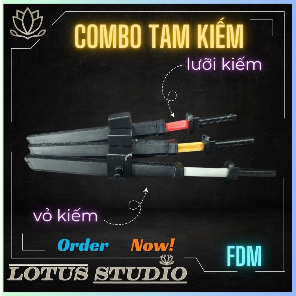 Combo 3 ดาบพร้อมฝักสําหรับ Dummy 13 / LOTUS STUDIO