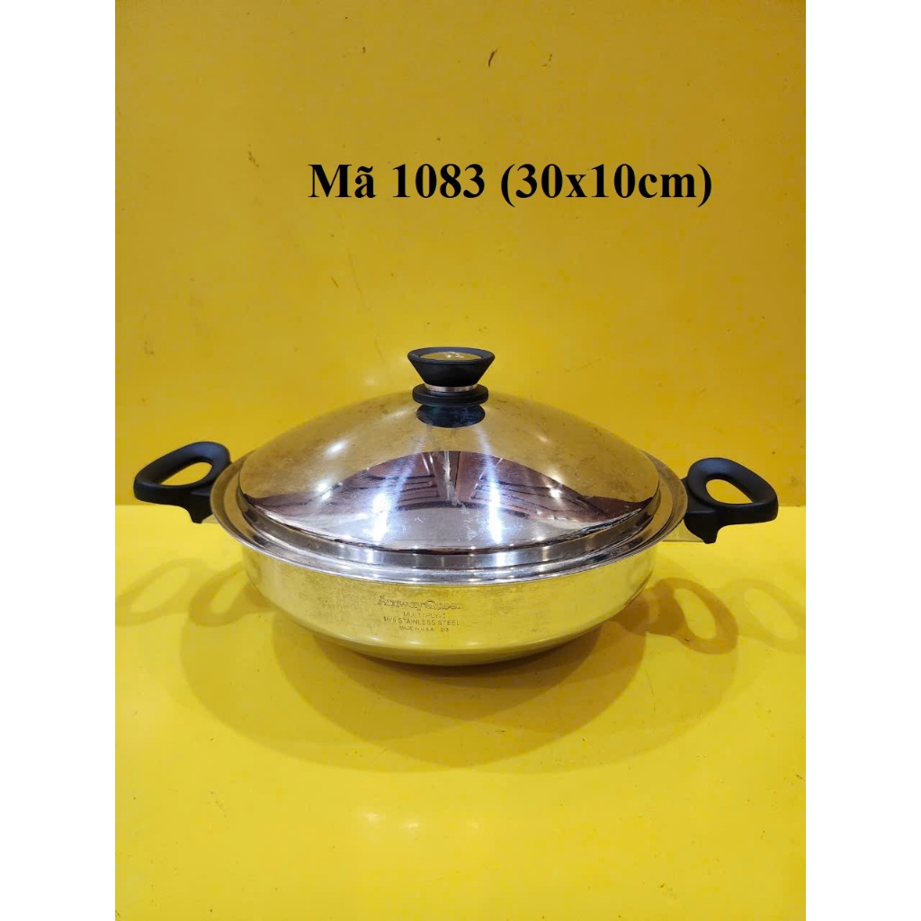 หม้อต้มอเนกประสงค์ Queen Stainless Steel Usa (สินค้าในประเทศญี่ปุ่น) ขนาด 30cm สูง 10cm (รหัส 1083) 