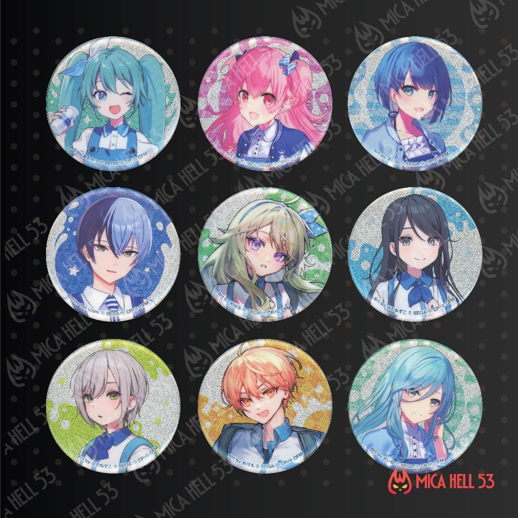 โครงการ SEKAI Hatsune Miku Glitter Badge อะนิเมะมังงะโครงการ SEKAI Ver 1 HH127