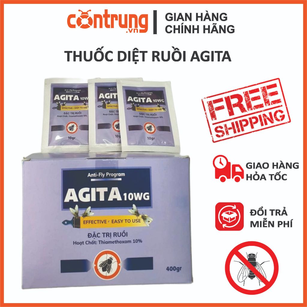 Agita Fly Killer - แพ็ค 10G - ที่มีประสิทธิภาพเป็นพิเศษ - ฆ่าแมลงวัน