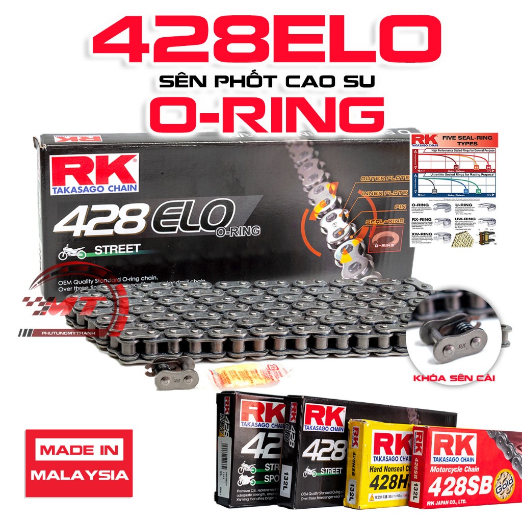 RK 428 ELO โอริง 132L โซ่ - ซีลยางโซ่ RK 132 ตา