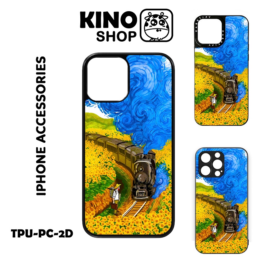 KINOSHOP เคสไอโฟน [OD 521] Vincent van Gogh ภาพวาดซิลิคอน TPU ป้องกันสีเหลือง 11 15 Pro Max 14 12 13