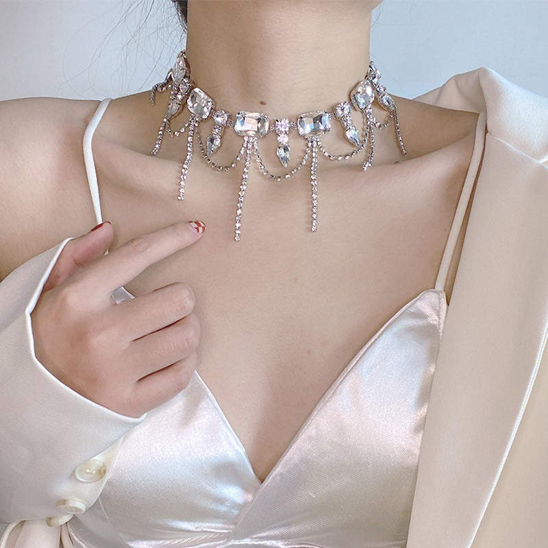 TNB361 Chocker Necklace สร้อยคอหินคุณภาพสูงสําหรับงานปาร์ตี้หรูหราสุดๆ