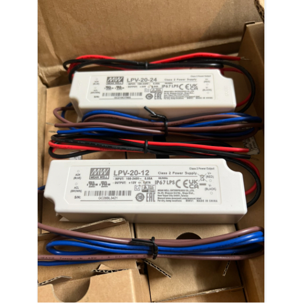 Meanwell LPV-20-24 แหล่งจ่ายไฟ (20W-24V-0.84A) สินค้าของแท้