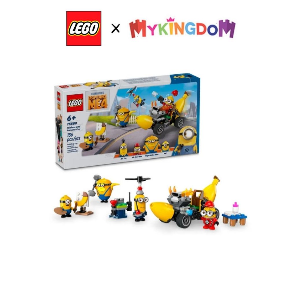 LEGO MINIONS 75580 Minions Banana Racing Car Assembly Toy (136 ส่วน)