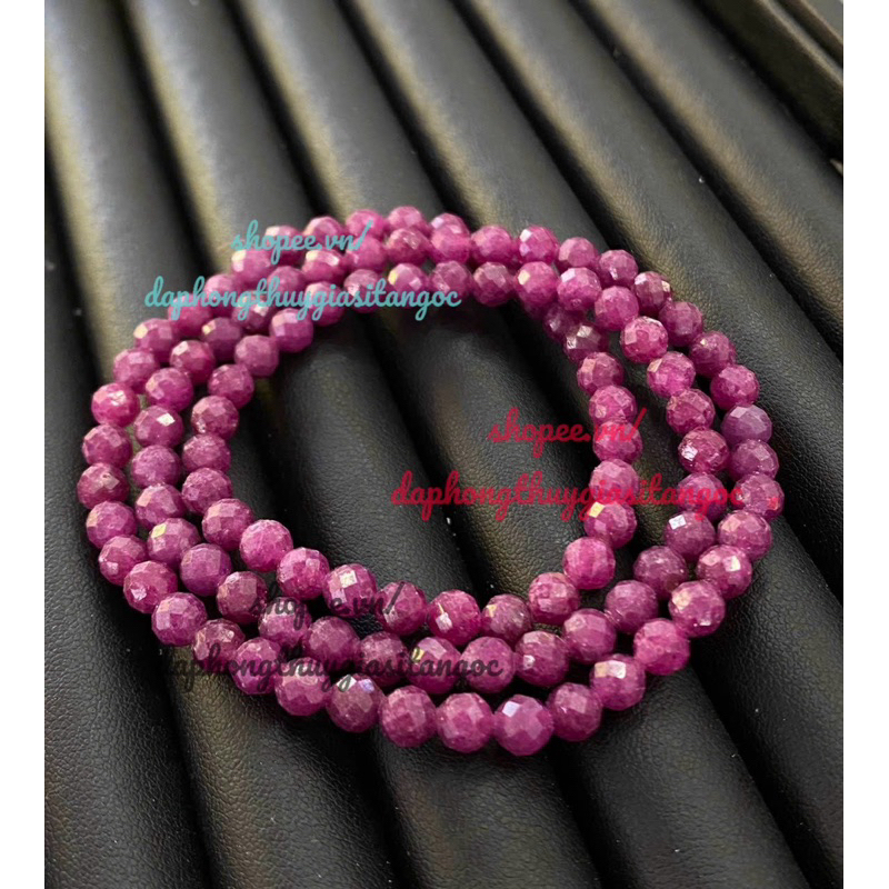 สร้อยข้อมือแมว Rby ขนาด 4-5mm svip 5A พร้อมกล่องเมื่อซื้อ