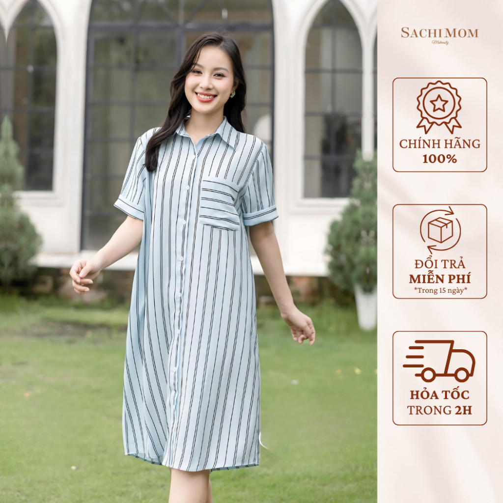 SACHIMOM Gown DRESS - OLWEN DRESS เสื้อเชิ้ตทรงตรง