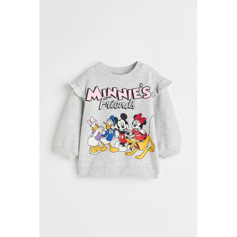 [hm aut] เสื้อสเวตเตอร์ mickey baby สีเทา 1368