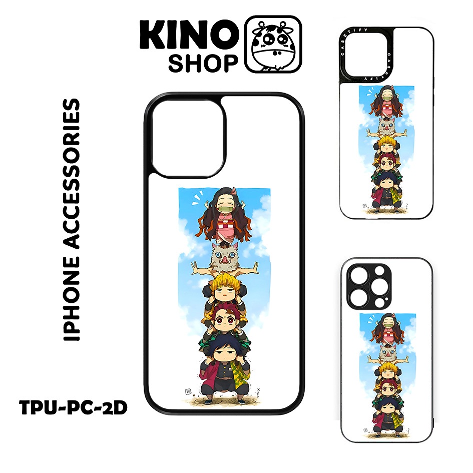 KINOSHOP เคสไอโฟน [OD 530] พิมพ์ถ่ายเทความร้อน ฝาครอบกระจกอลูมิเนียมแบบยืดหยุ่น ป้องกันสีเหลือง สําห