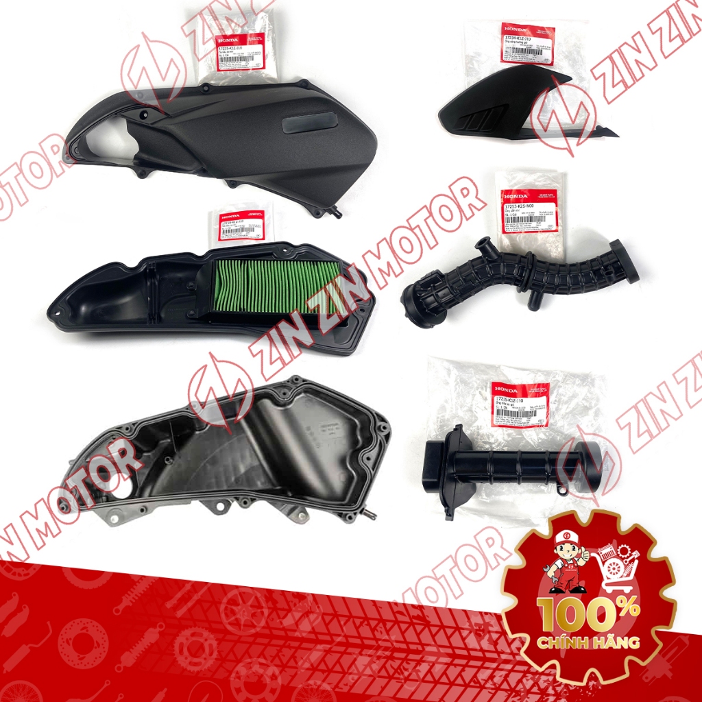 ท่อไอเสีย E, Vario 160 ชุดกล่องกรองอากาศเวียดนาม 17210-K1Z-J10, 17235-K1Z-J10, 17225-K1Y-J60, 17215-