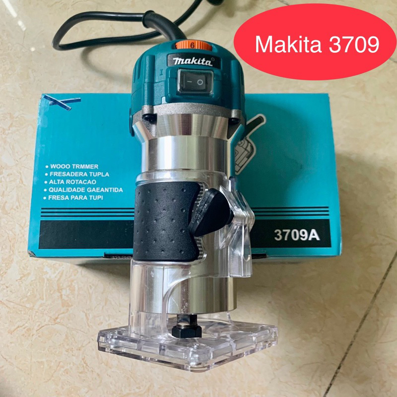 เครื่องกัดไม้ Makita 6mm RT3709 เครื่องกัดไม้ มีตัวควบคุมความเร็ว THAILAND เหมาะสําหรับเลื่อยไม้ ไม้