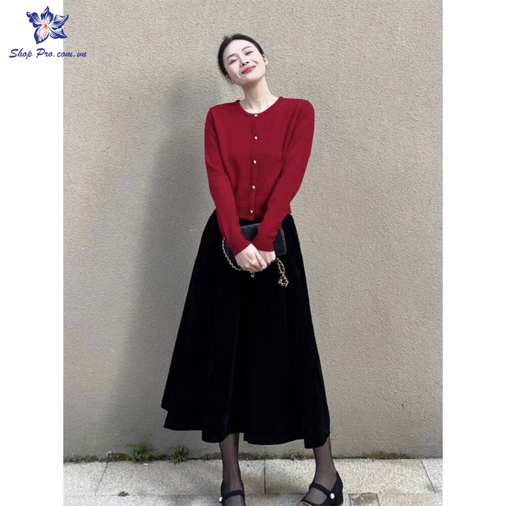 ฤดูใบไม้ร่วงฤดูหนาวแขนยาวขนสัตว์คาร์ดิแกนแจ็คเก็ตทองแดงธรรมดาปุ่มชุบ QC Shop Pro PZ91