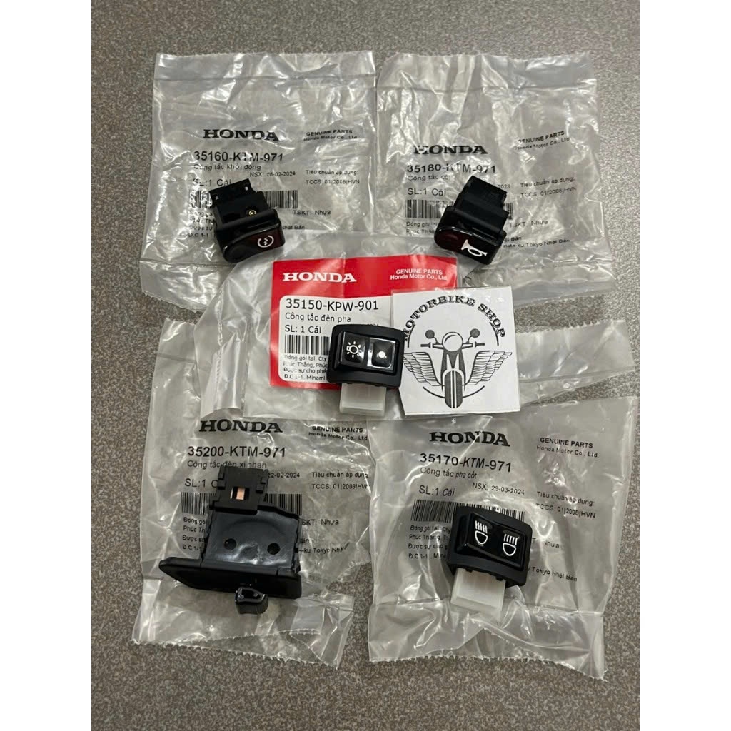 คลื่นแท้ a 100 rs 100 ws 100 ปุ่มสวิตช์รถยนต์ 35160KTM971 35170KTM971 35180KTM971 35200KTM971 35150K
