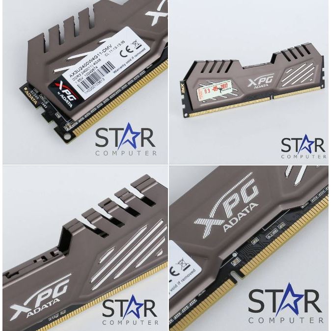 คอมพิวเตอร์ Ram ddr3 ADATA 4GB BUS 2400 XPG ฮีทซิงค์คุณภาพสูงของแท้