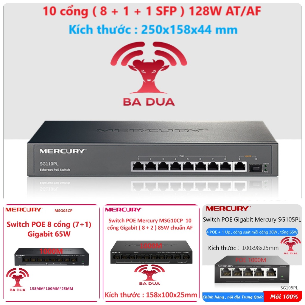 Poe Gigabit Mercury Switch Network Splitter 4 5 6 7 8 10 พอร์ต MSG05CP MSG06CP MS08CP MS06CP MSG10CP