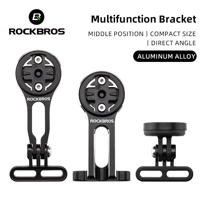 Rockbros - ขายึดสําหรับ Garmin Wahoo Bryton พร้อมนาฬิกาแบบบูรณาการ - อลูมิเนียมอัลลอยด์ - pat potang