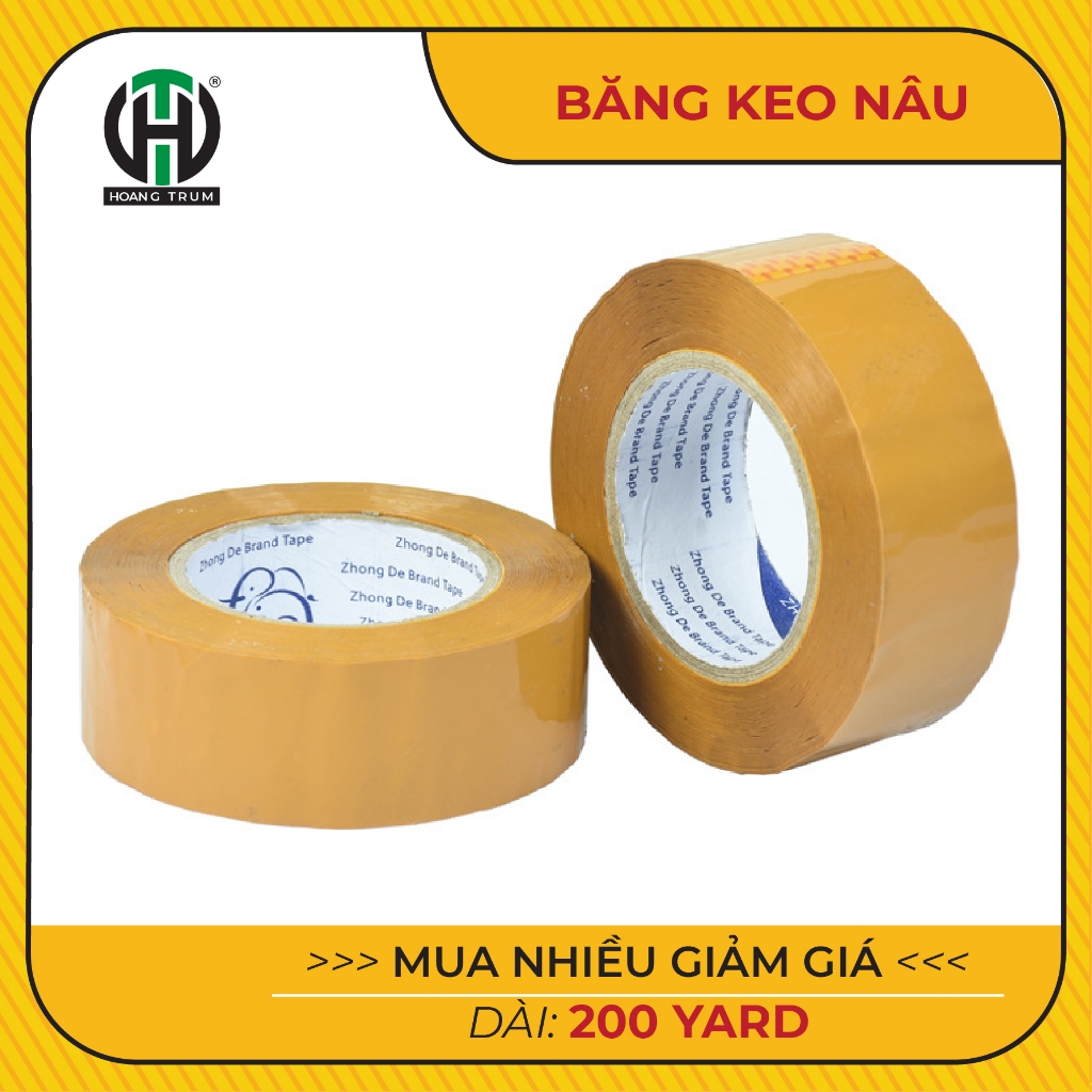 [ราคา SUPER WHOLESALE, 200 YARD BROWN, 1 LOT OF 6 ROLLS] เทปสีน้ําตาลสําหรับบรรจุภัณฑ์ขนาดกะทัดรัด