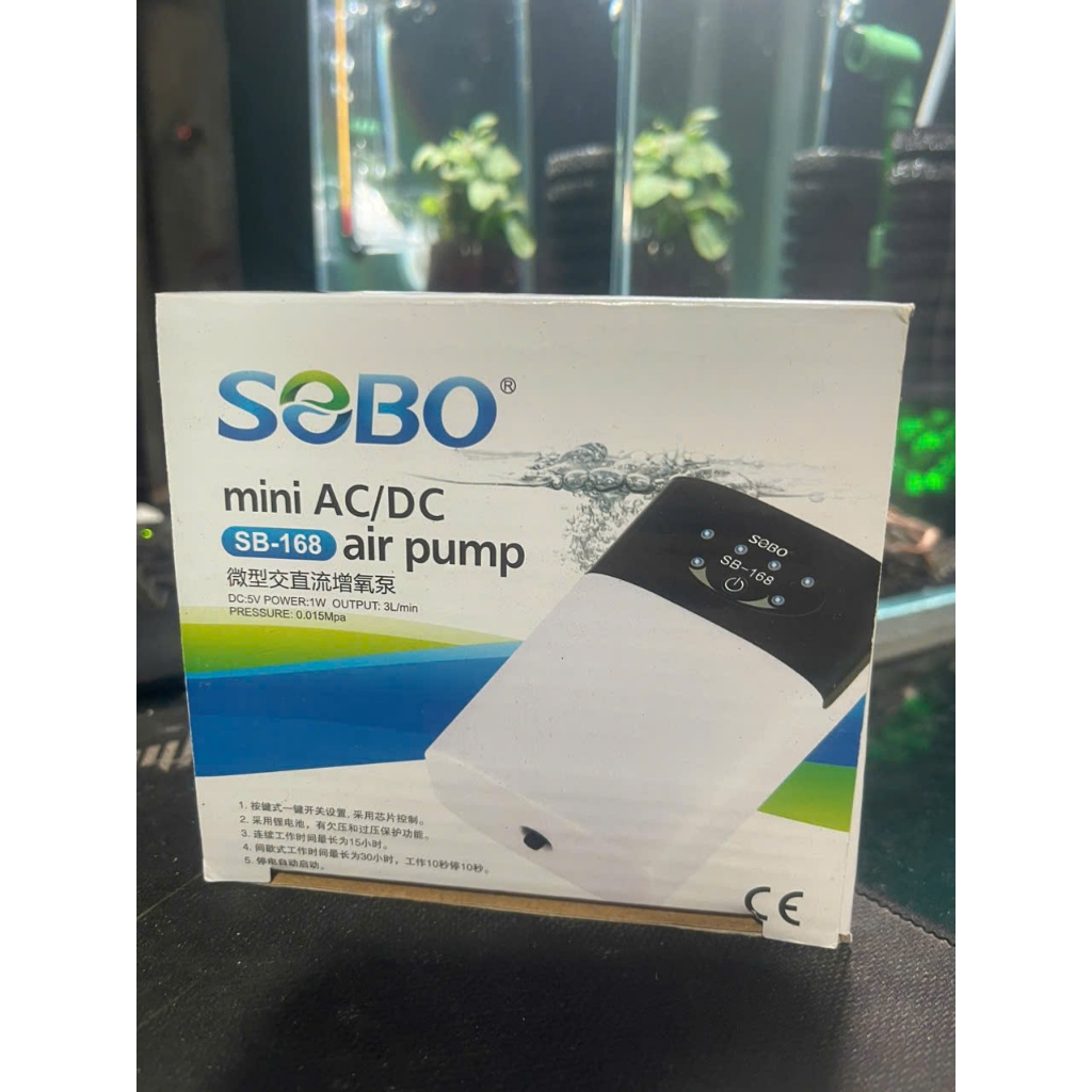 OXY SoBo SB168 Super Quiet ไฟฟ้าออกซิเจน Sparkler 1 หัวฉีดออกซิเจน Sparkler สําหรับ Aquariums