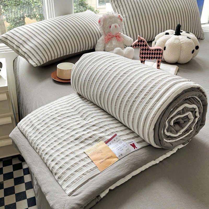 CARO SOYBEAN SOYBEAN 4-PIECE COTTON BEDDING SET SUMMER BLANKET