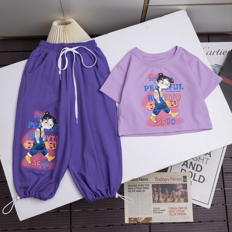 [ขนาด Odd] ชุดเสื้อครอปและกางเกงเด็กผู้หญิง Hiphop --Page 25 Shop