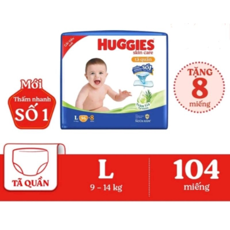 Huggies Skincare Mega Jumbo Natural Tea Tree ผ้าอ้อม/ผ้าอ้อม M106/L96+8/XL84+4/XXL76+4