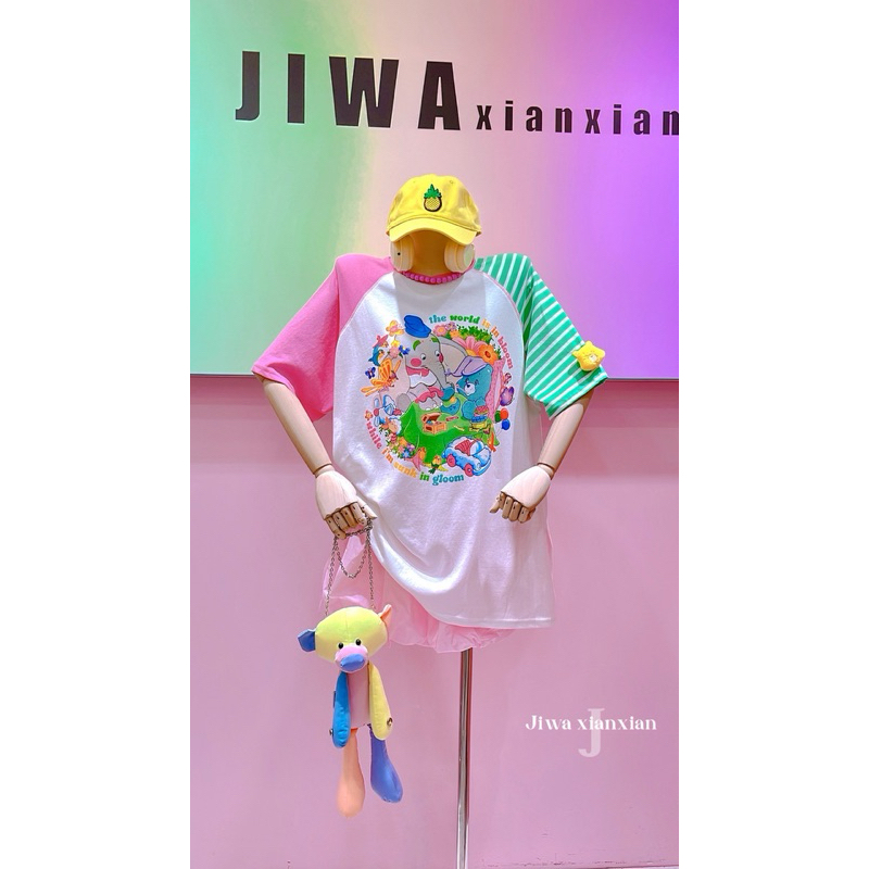 Jiwa XIANXIAN เสื้อยืดหลวมช้างเด็กน่ารัก